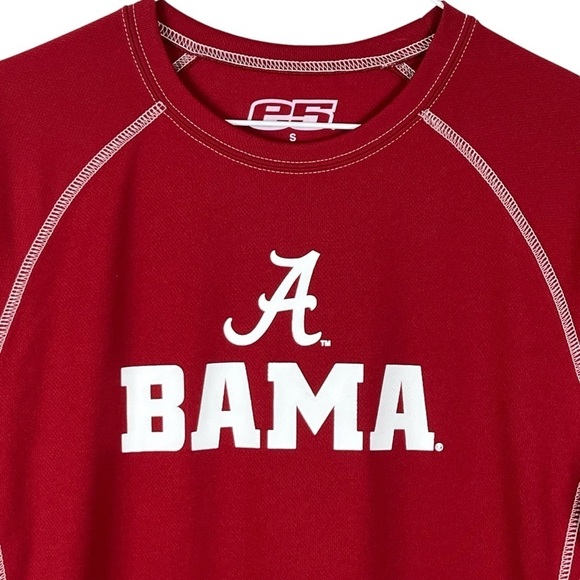 University of Alabama Red & White e5 100% Polyester T-Shirt Size Small - Picture 5 of 9